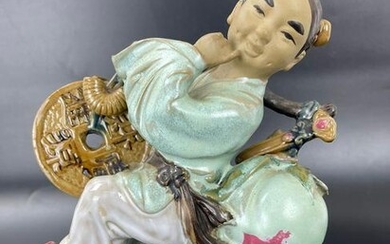 A Chinese Shiwan Ceramics Figurine
