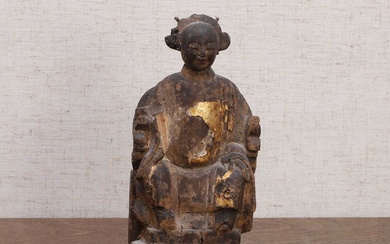 A Chinese gilt-lacquered figure