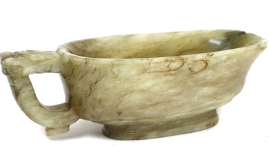 A Chinese jade pouring vessel
