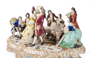 A Continental Porcelain Figural Group