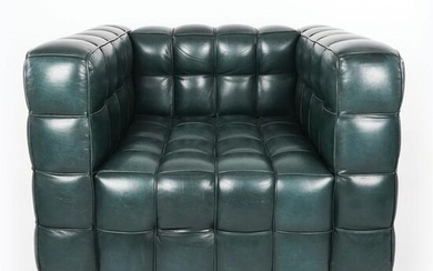 A Cubus black leather armchair