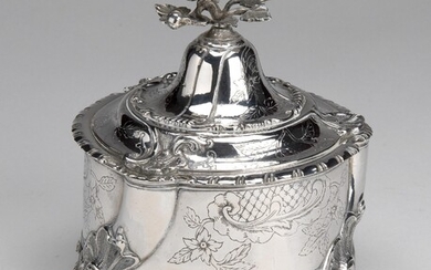 A Dutch silver replica tobacco jar