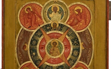A FINE ICON SHOWING THE 'ALL-SEEING EYE OF GOD'