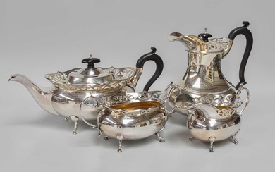 A Four-Piece George V Silver Tea-Service, Possibly by Kirwan and...