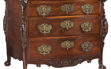 A French Louis XIV-Style Mahogany Chest of Drawers (19th century)