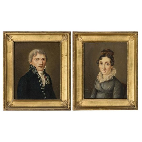 A French Pair of Portraits, Early 19th Century