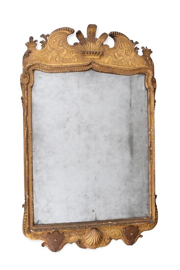 A GEORGE I GILTWOOD AND GESSO WALL MIRROR, CIRCA 1720