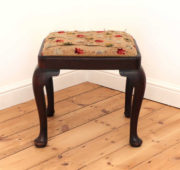 A George III mahogany stool