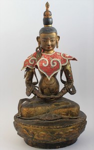 A Gilt Bronze Figure of Amitayus(Buddha), Mongolia 19th Century.