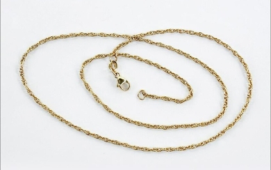 A James Avery 14 Karat Yellow Gold Rope Necklace.