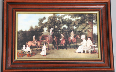 A LATE 20TH CENTURY WEDGWOOD LIMITED EDITION BONE CHINA PLAQUE "THE NOBLE LINE OF THE WEDGWOOD FAMILY".