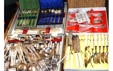 A Large Selection of Silver Plated and Sheffield Stainless S...