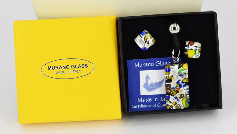 A MURANO GLASS SET