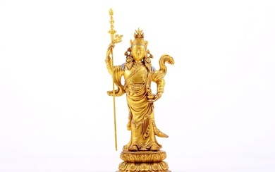A Magnificent Gilt-Bronze Figure Of Padmasambhava