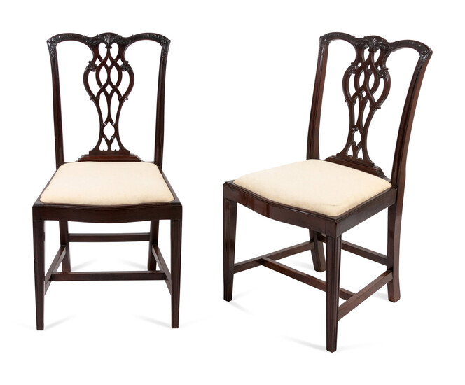A Pair of George III Mahogany Side Chairs
