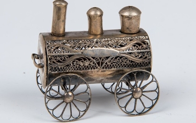 A SILVER SPICE CONTAINER. Poland, c. 1880. In the shape