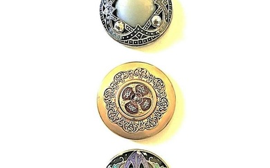 A SMALL CARD OF ASSORTED DIV 1 JEWELED BUTTONS