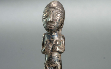 A Silver Miniature Figurine of Standing Female, Inca, Peru, 1470-1534 CE