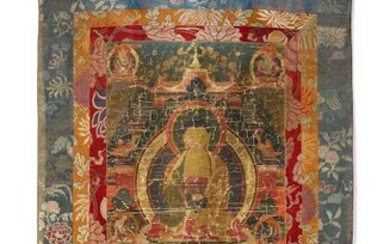 A THANGKA OF BUDDHA AMITHABA.