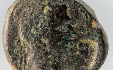 A bronze countermarked coin of Agrippa I, mint of...