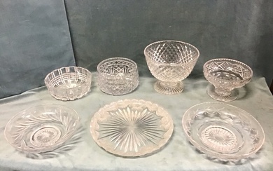 Miscellaneous cut glass bowls - two Stuart shallow footed, a...