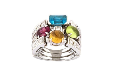 A diamond and gem-set 'Allegra' ring, by Bulgari