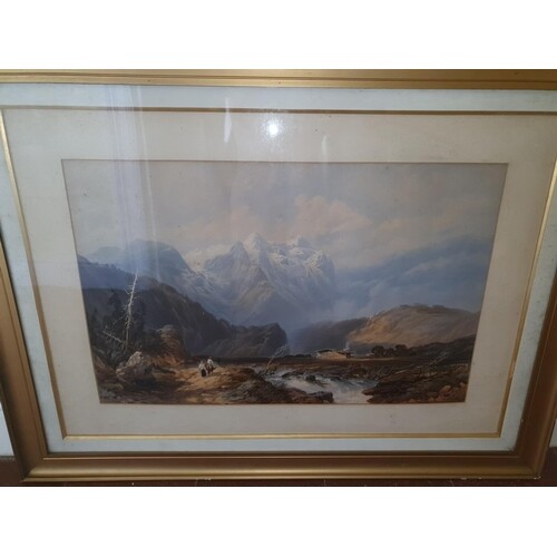 A good pair of 19th Century Coloured Highland Print of large...
