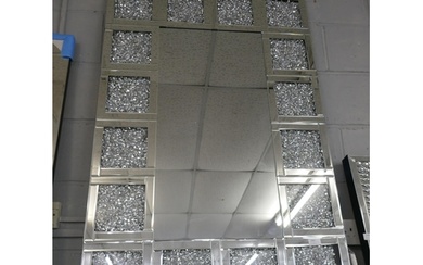A large crushed diamond mirror, 120 x 80cm