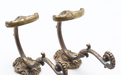 A pair of French bronze hangers, circa 1900.