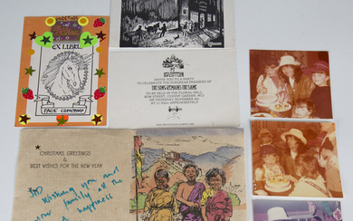 A small group of rock ephemera, relating to Jimmy Page, Robert Plant and Led Zeppelin, comprising a