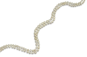 A two row natural pearl necklace, the pearls gradu…
