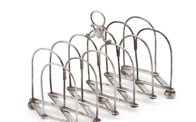 AN INDIAN COLONIAL SILVER EXPANDING TOAST RACK