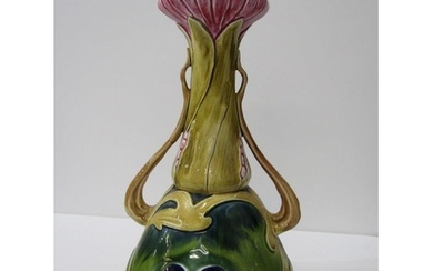 ART NOUVEAU POTTERY, a continental art nouveau pottery vase ...