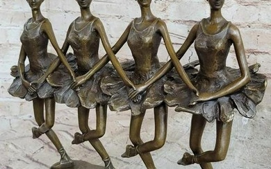 Abstract Four Dancing Ballerina Bronze Sculpture