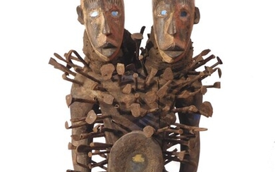 African Two-Headed Bakongo Nikisi Sculpture
