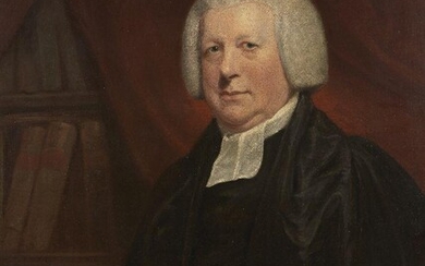 After George Francis Joseph, A.R.A., British 1764-1846- Portrait of the Reverend Samuel Glasse, DD FRS (1735-1812), half-length, sitting at a desk; oil on canvas, 92 x 72.2 cm. Provenance: John Robinson, Esq.; By whom bequeathed to George Henry...