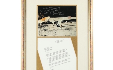 Alan Shepard Signed Personalized "Moon Landing" Photo Print and Typed Letter
