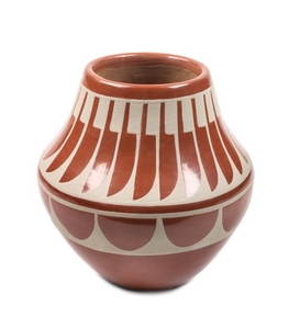 Albert and Josephine Vigil (San Ildefonso, 20th Century) Redware Vase