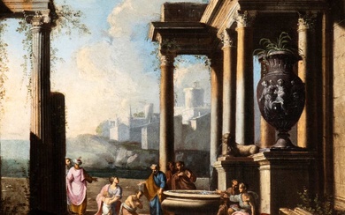 Alberto Carlieri (attribuito a) (Roma 1672-Roma dopo il 1720) Capriccio...