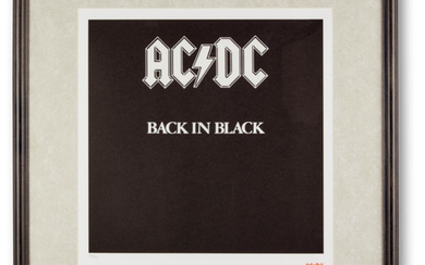 An AC/DC Signed Limited Edition Print Of The Album Cover Back In Black