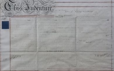 An Early 19th Century Indenture, for Nicholas Wanostracht (Aka...