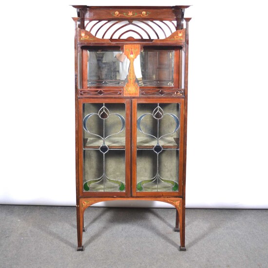 An English Art Nouveau cabinet, in the manner of Shapland and Petter of Barnstaple