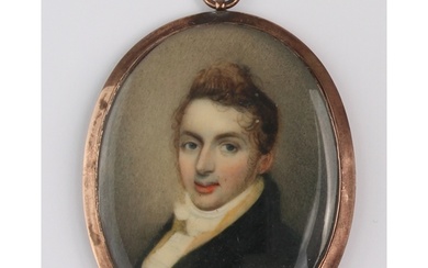 An English School, early 19th century portrait miniature of ...