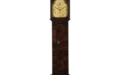 An Ohio Grain Paint-Decorated Maple Tall Case Clock and