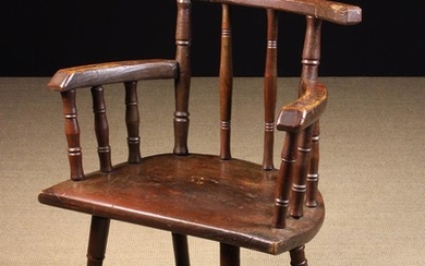 An Unusual Early 19th Century Provincial Armchair with residual paintwork (reputedly Ex Dame Elizabe