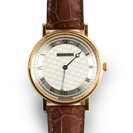 An eighteen karat gold wristwatch, Classique, Breguet