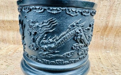 Antique Chinese Bronze Brush Pot