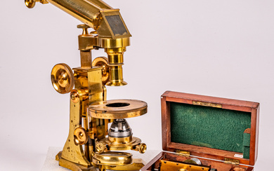 Antique Stevenson's Compound Binocular Microscope