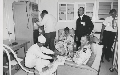 [Apollo 1] The first Apollo astronauts; a tragic photograph during NASA training...