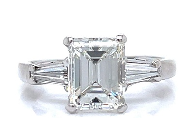 Art Deco Platinum 2.00 Ct. GIA Certified Diamond Ring
